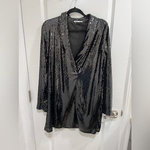 Black Sequin Dress Zara size Large